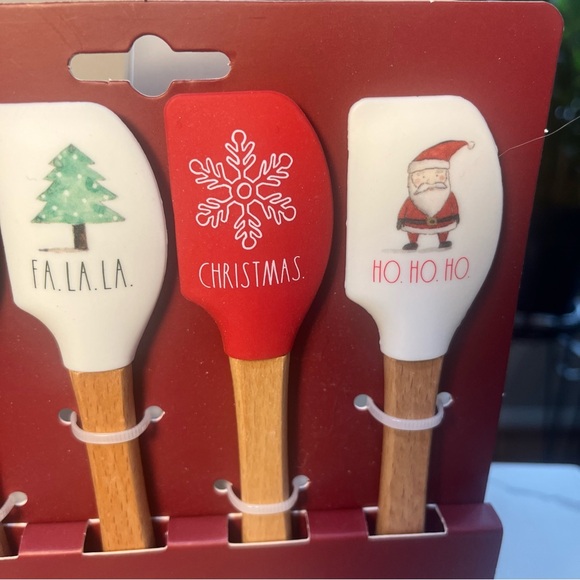 Rae Dunn 4 Piece Mini Spatula Set Noel, Fa La La,  Christmas, Ho Ho Ho, NIP - Picture 5 of 7